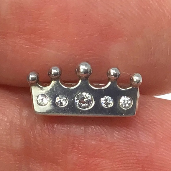 Pandora Sterling Silver Crown Reflexions Clip Charm with CZ #797599CZ - Picture 1 of 7